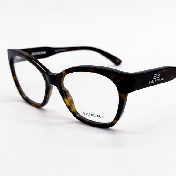 NEW BALENCIAGA EYEGLASSES BB0213O 002 ROUND HAVANA WOMEN EYEWEAR BALENCIAGA - Picture 5 of 8
